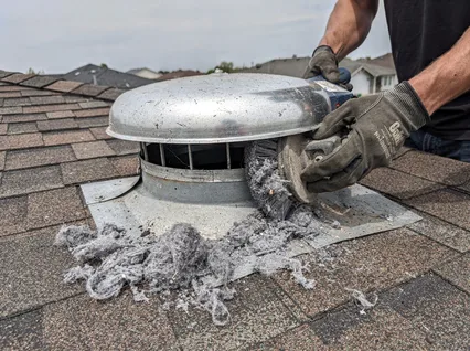 Cleaning Dryer Vent On Roof in Rockland
