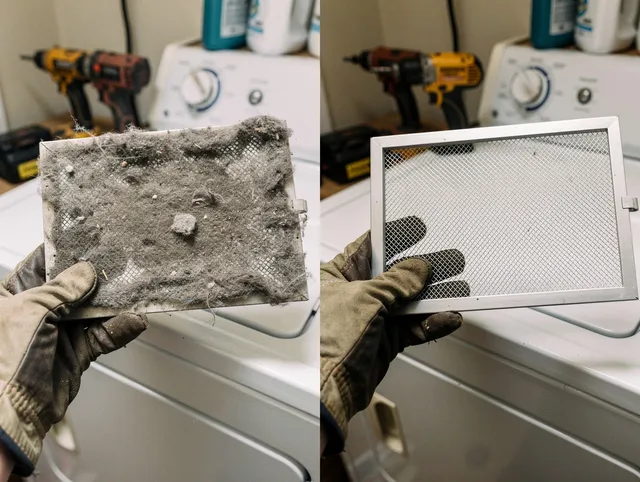Professional lint trap cleaning by Rockland Dryer Vent Cleaning in Rockland