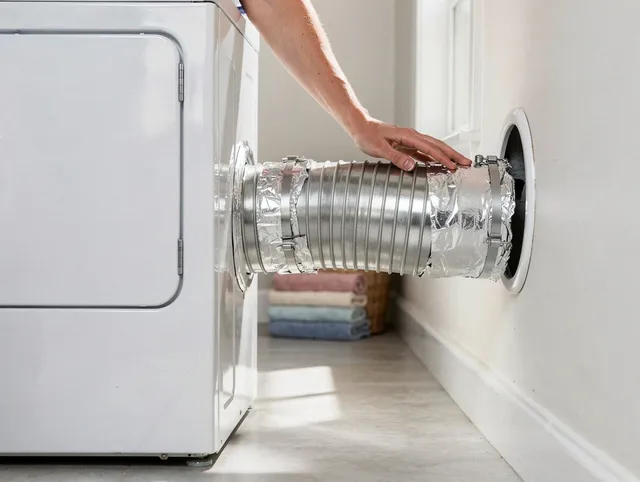Professional dryer vent hose installation by Rockland Dryer Vent Cleaning in Rockland