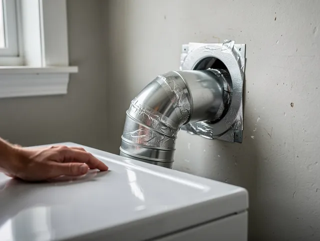 Rockland Dryer Vent Cleaning expert performing professional dryer vent repair and installation in Rockland
