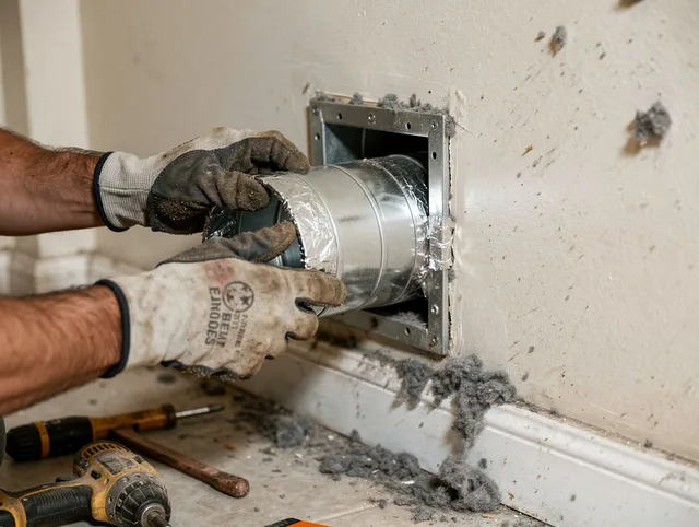 Professional dryer vent repair and installation by Rockland Dryer Vent Cleaning in Rockland